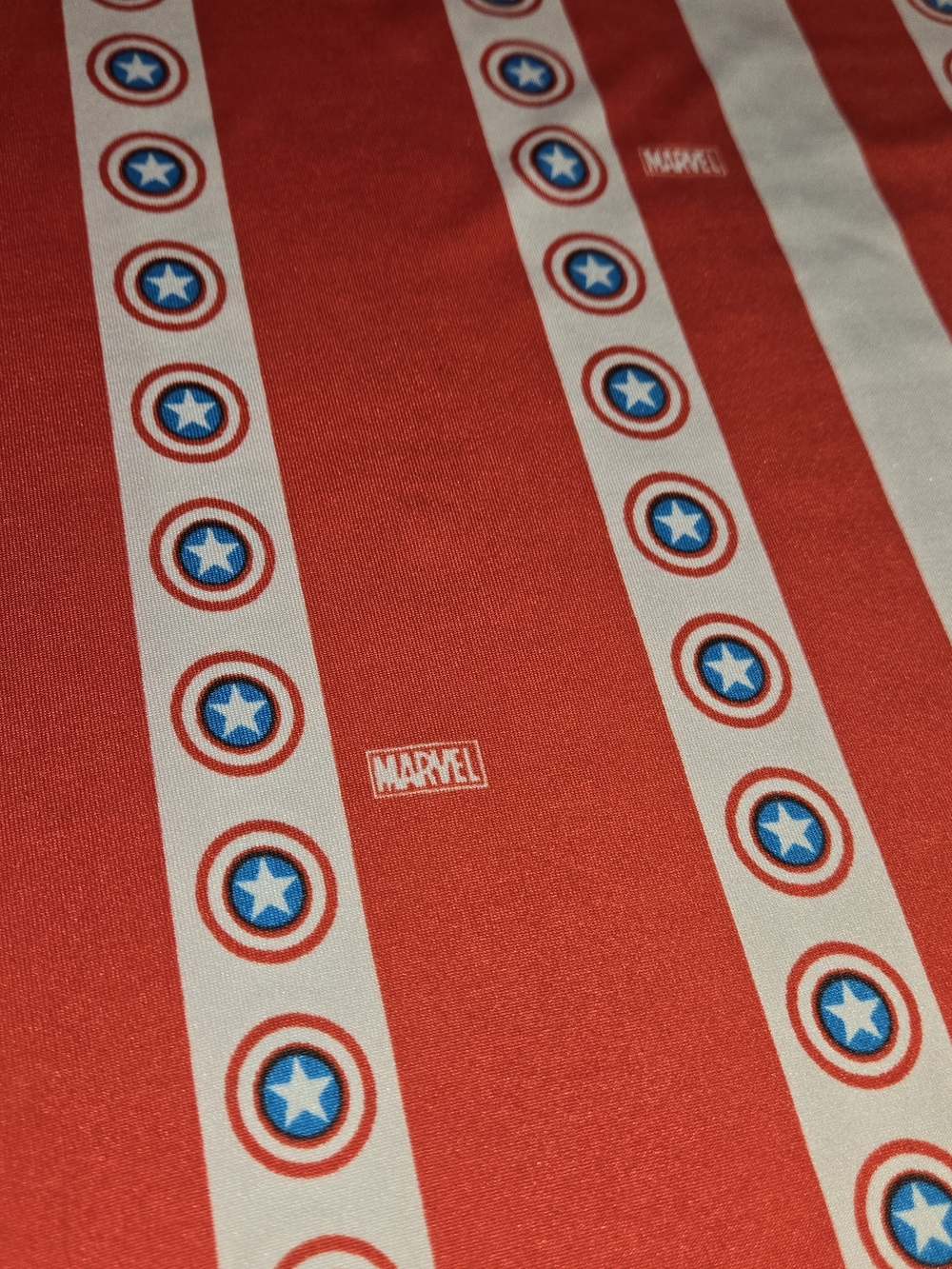 Marvel Captain America Stripe Fabric 1.86 Yards Poly Spandex Licensed
